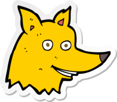 sticker of a cartoon fox head png