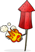 cartoon old firework rocket png