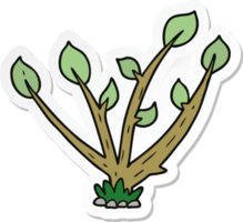 sticker of a cartoon sprouting plant png