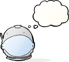 cartoon astronaut face with thought bubble png