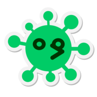 blanco ogen vogel virus sticker png