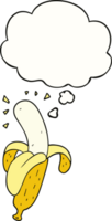 cartoon banana with thought bubble png