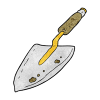 hand textured cartoon garden trowel png