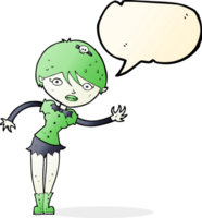 cartoon vampire girl with speech bubble png