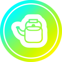 kitchen kettle circular icon with cool gradient finish png