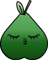 gradient shaded cartoon of a pear png