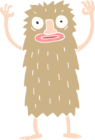 cartoon doodle bigfoot creature png