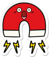 sticker of a cute cartoon magnet png