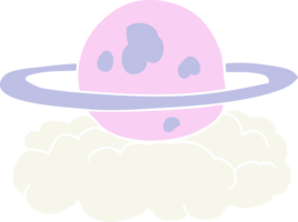 ilustração de cor plana do planeta alienígena png