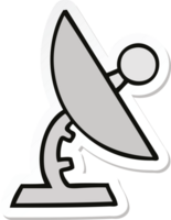 sticker van een schattige cartoon-satellietschotel png