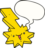 cartoon lightning strike with speech bubble png