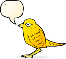 oiseau de jardin de dessin animé avec bulle de dialogue png