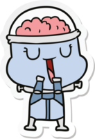 sticker van een happy cartoon robot png