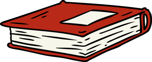 hand- getrokken tekenfilm tekening van een rood logboek png