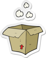 sticker of a cartoon empty box png