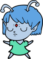 cartoon alien girl png