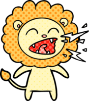 cartoon roaring lion png