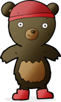 cartoon cute black bear png