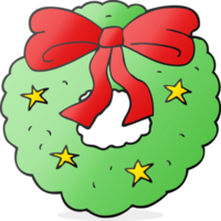 hand drawn cartoon christmas wreath png