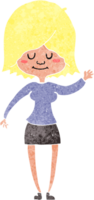 mulher feliz dos desenhos animados png