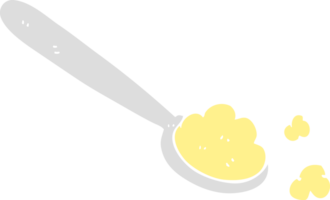 flat color illustration of spoonful png