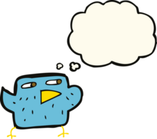 cartoon bird with thought bubble png