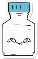 sticker of a cartoon pill jar png