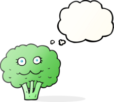 hand drawn thought bubble cartoon broccoli png
