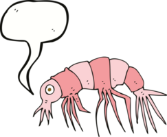 cartoon shrimp with speech bubble png