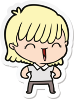 sticker of a cartoon woman png