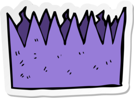 sticker of a cartoon paper crown png