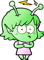 Cartoon Alien-Mädchen png