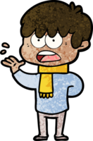 worried cartoon boy png