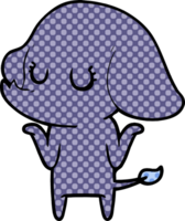 cute elephant shrugging shoulders png