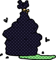 cartoon doodle garbage bag png