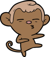 cartoon suspicious monkey png