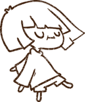 mujer bailando dibujo al carboncillo png