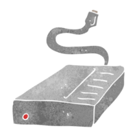 hand retro cartoon hard drive png