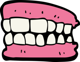 desenho animado falso dentes png