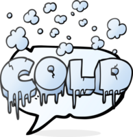 hand drawn speech bubble cartoon cold text symbol png