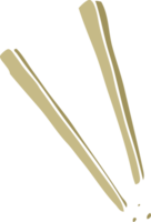 dessin animé doodle baguettes en bois png