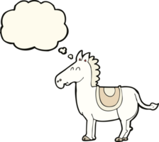 cartoon donkey with thought bubble png