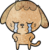 cute puppy crying cartoon png
