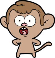 cartoon shocked monkey png