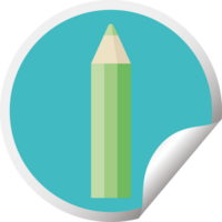 Grün Färbung Bleistift Grafik Illustration kreisförmig Aufkleber png