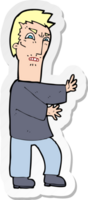 sticker of a cartoon angry man png