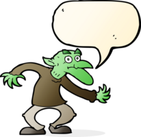 cartoon goblin with speech bubble png