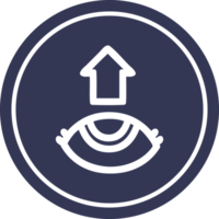 eye looking up circular icon symbol png