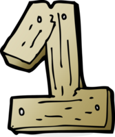 cartone animato di legno numero png