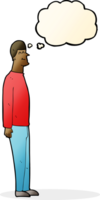 cartoon tall man with thought bubble png